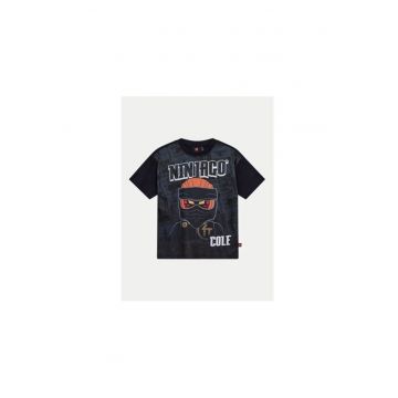 Tricou baieti -  304705854 - Poliester/Bumbac organic - 110 CM - Negru