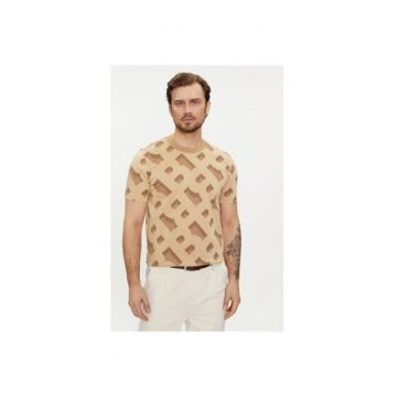 Tricou barbati -  303638740 - Bumbac/Poliester - Bej