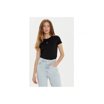 Tricou dama -  304334177 - Bumbac - Negru