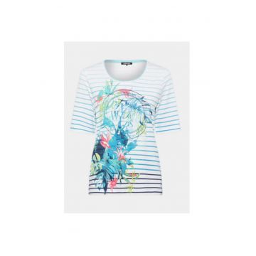 Tricou dama -  Albastru - Bumbac