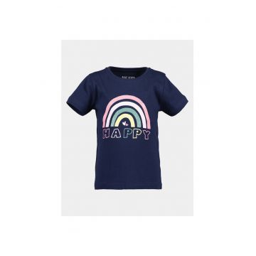 Tricou fete -  303572303 - Albastru inchis - Bumbac