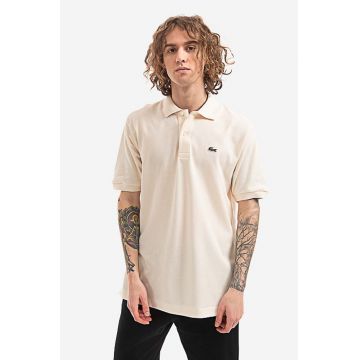Lacoste polo de bumbac Classic Fit culoarea bej, uni L1212.XFJ-XFJ