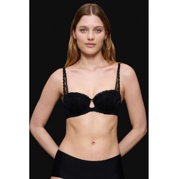 Sutien balconette cu garnituri din dantela si talisman decorativ