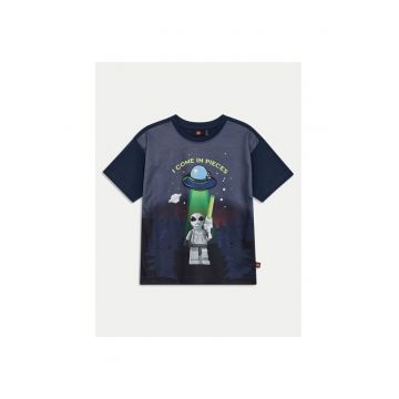 Tricou baieti -  304705700 - Bumbac organic - 152 CM - Albastru