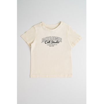 Tricou cu decolteu la baza gatului si imprimeu logo Makoto