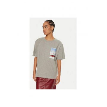 Tricou dama -  304474880 - Bumbac - Gri