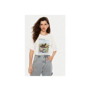 Tricou dama -  304891502 - Bumbac organic - Alb