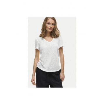 Tricou dama -  304902970 - Poliester reciclat/Viscoza - Alb