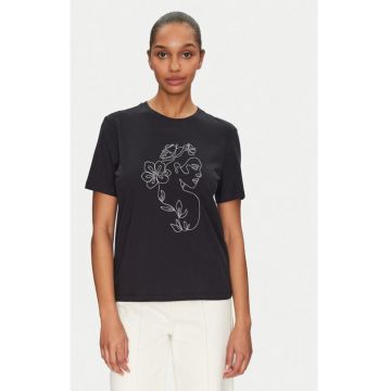 Tricou dama -  304932113 - Bumbac organic - Negru