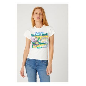 Tricou dama -  50849 - Bumbac - Alb