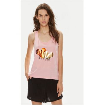 Tricou dama -  55680 - Bumbac - Roz