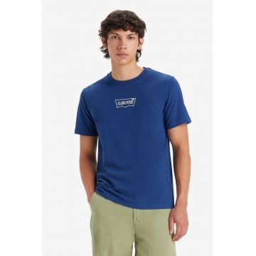 Tricou de bumbac cu logo cauciucat