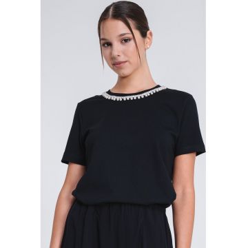 Tricou de bumbac organic cu aplicatii Jolly
