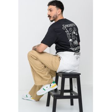 Tricou de bumbac organic cu imprimeu grafic Fred