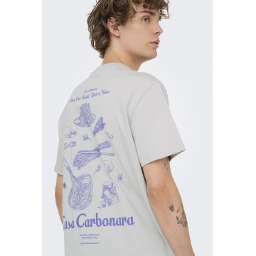 Tricou de bumbac organic cu imprimeu grafic Fred