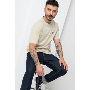 Tricou de bumbac organic cu imprimeu grafic Hoya
