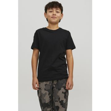 Tricou din bumbac organic cu decolteu la baza gatului