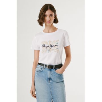 Tricou slim fit cu logo