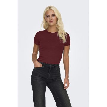 Tricou slim fit din amestec de bumbac organic Val