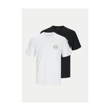 Tricou barbati -  402425 - Negru/Alb - Bumbac