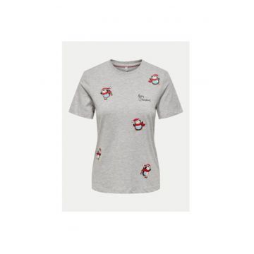 Tricou dama -  304494437 - Bumbac - Gri
