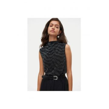 Tricou dama -  304520075 - Poliamida/Fibre metalice - Negru
