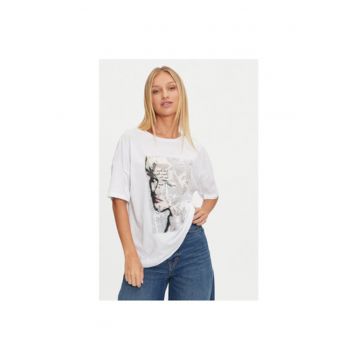 Tricou dama -  304736308 - Bumbac organic - Alb