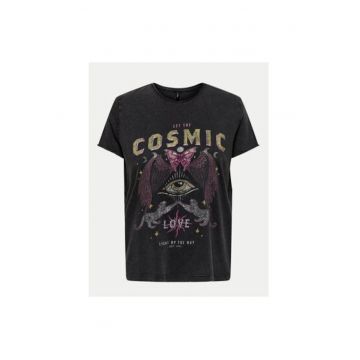 Tricou dama -  304768002 - Bumbac organic - Negru