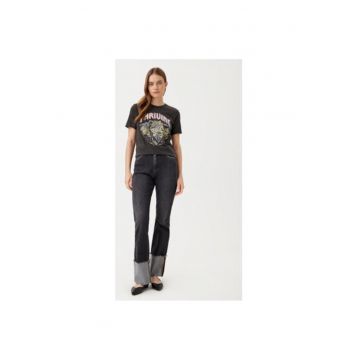 Tricou dama -  304791246 - Bumbac organic - Negru