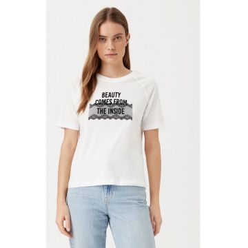 Tricou dama -  304807091 - Bumbac - Alb