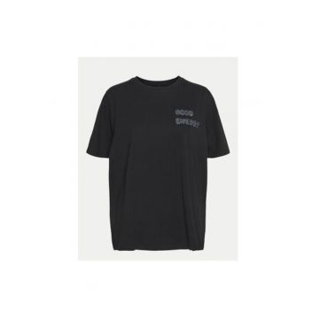 Tricou dama -  304869037 - Bumbac organic - Negru