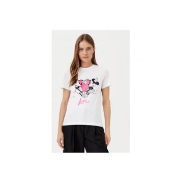 Tricou dama -  304927058 - Bumbac organic - Alb