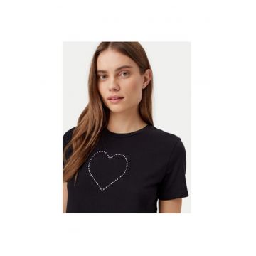 Tricou dama -  304928871 - Bumbac organic - Negru