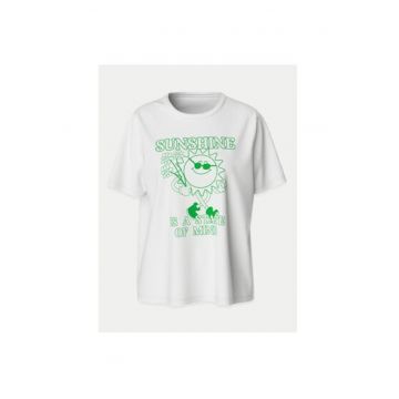 Tricou dama -  646126 - Alb - Bumbac -