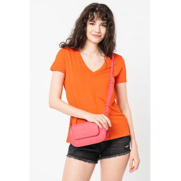 Tricou din lyocell cu decolteu in V