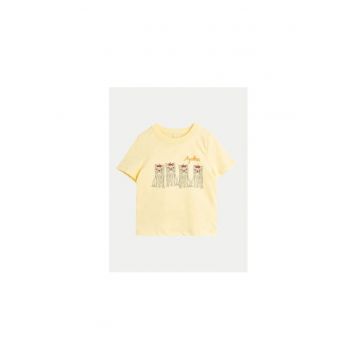 Tricou fete -  304158049 - Bumbac organic - 104 CM - Galben