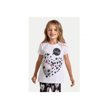 Tricou fete -  304484568 - Bumbac - Alb