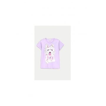 Tricou fete -  304489358 - Bumbac - Violet