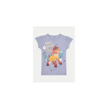 Tricou fete -  304719356 - Bumbac - Violet