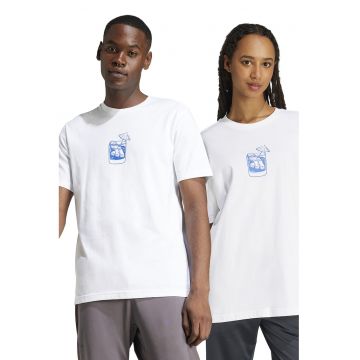 Tricou unisex din bumbac cu decolteu la baza gatului