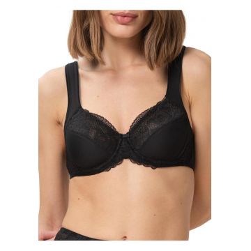 Sutien dama  Modern - bumbac/dantela - negru