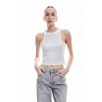 Top crop cu paiete
