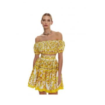 Top dama F755RT HH5BA -  Bumbac - Galben