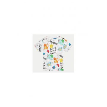 Tricou baieti -  304547393 - Bumbac - 122 CM - Alb