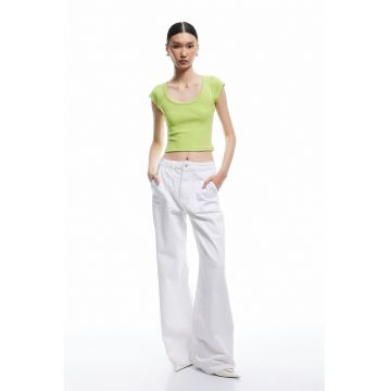 Tricou crop slim fit