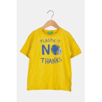 Tricou cu imprimeu si maneci raglan