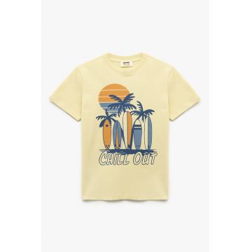 Tricou cu imprimeu tropical
