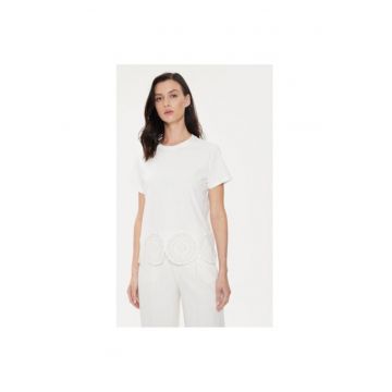 Tricou dama -  210532 - Ecru - Bumbac -