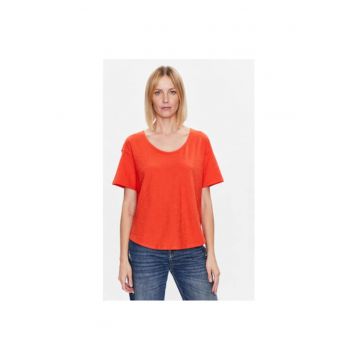 Tricou dama -  301809937 - Bumbac - Portocaliu