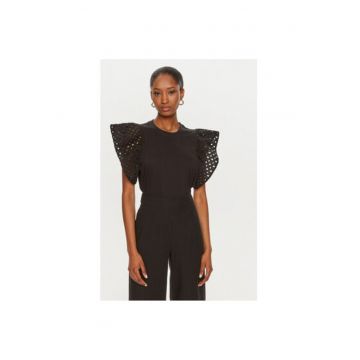 Tricou dama -  303802073 - Bumbac - Negru